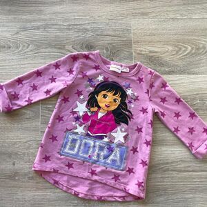 Nickelodeon Toddler Girls Dora the Explorer 4T Long Sleeve Shirt Pink Retro Y2K